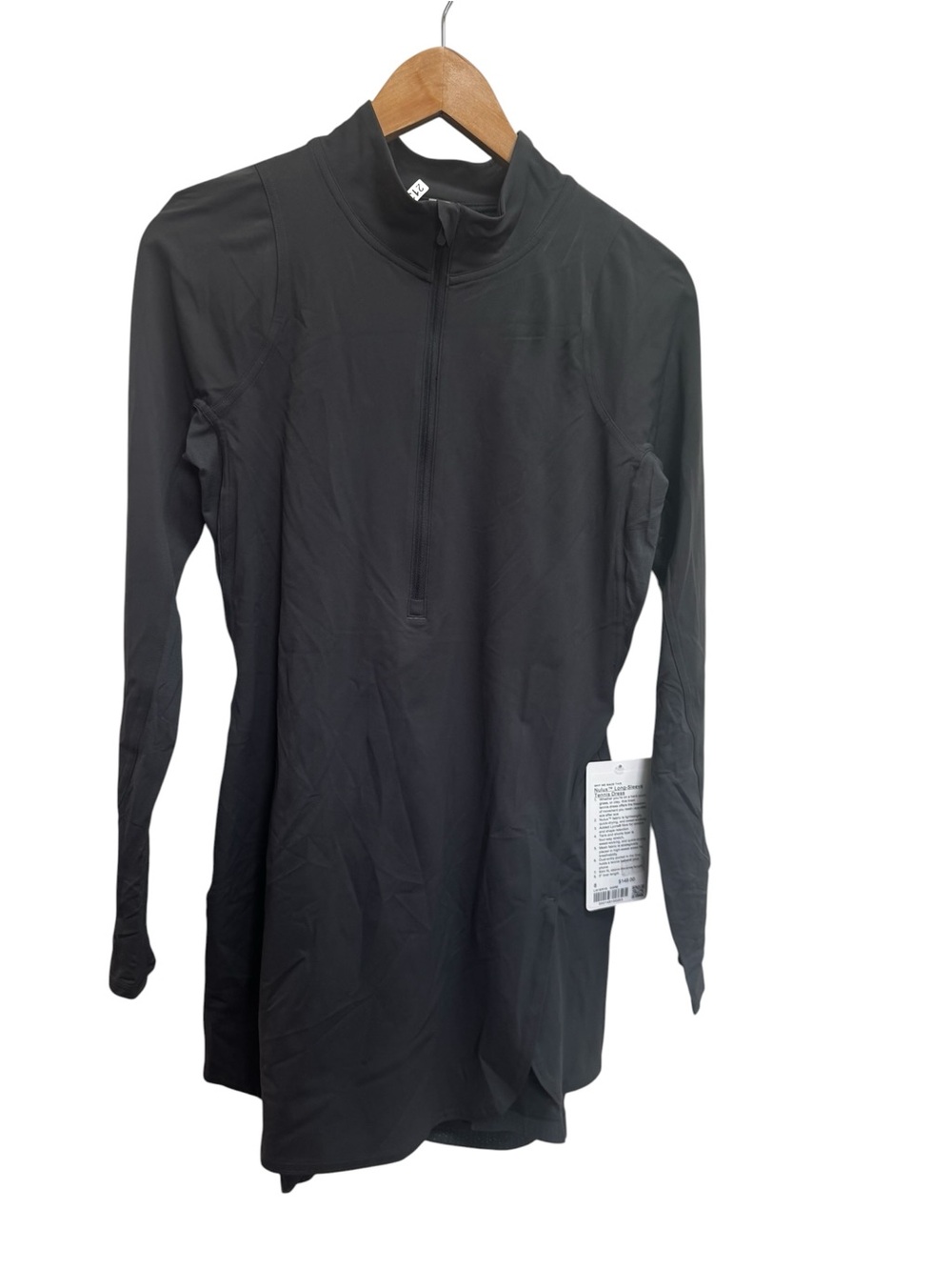 lululemon athletica Black Long-Sleeve Quarter-Zip Athletic Dress - Picture 8 of 8